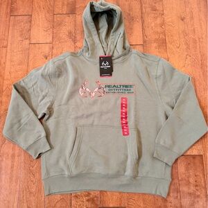 Realtree Men’s size XL Green Logo Hoodie